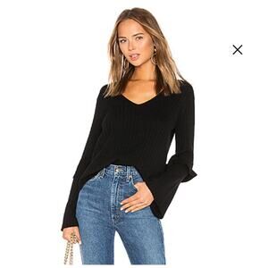 27 Miles Cashmere Baylee Bell Sleeve Sweater Black Sz S Great Condition!